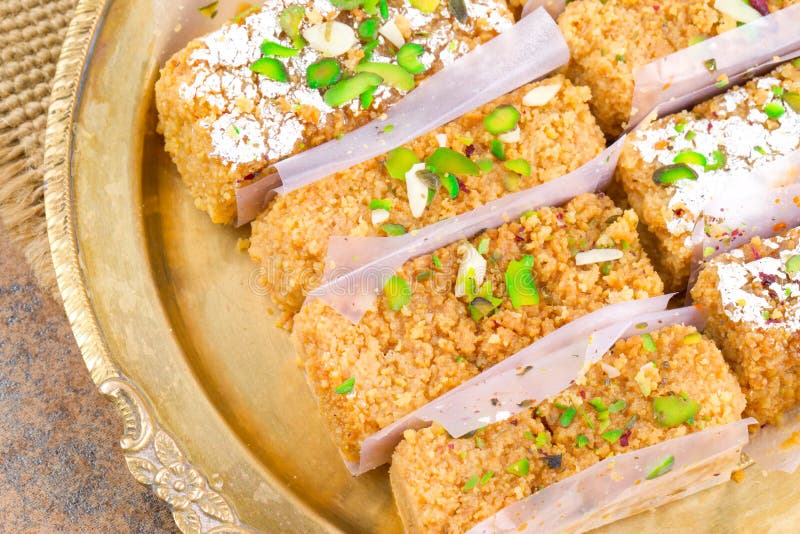 Comida indiana gulab halwa fotografia de stock