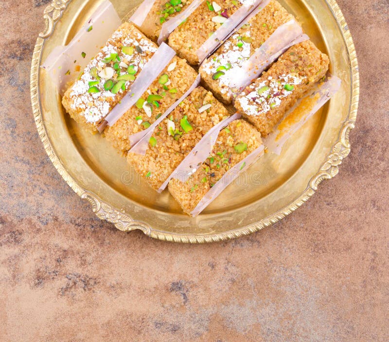 Gulab Halwa, um Doce Indiano imagem de stock royalty free