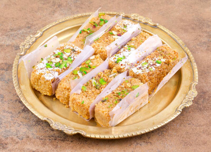 Gulab Halwa, um Doce Indiano fotografia de stock