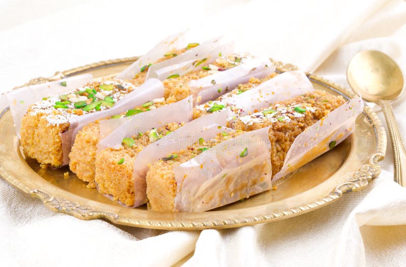 Doce indiano Gulab Halwa foto de stock