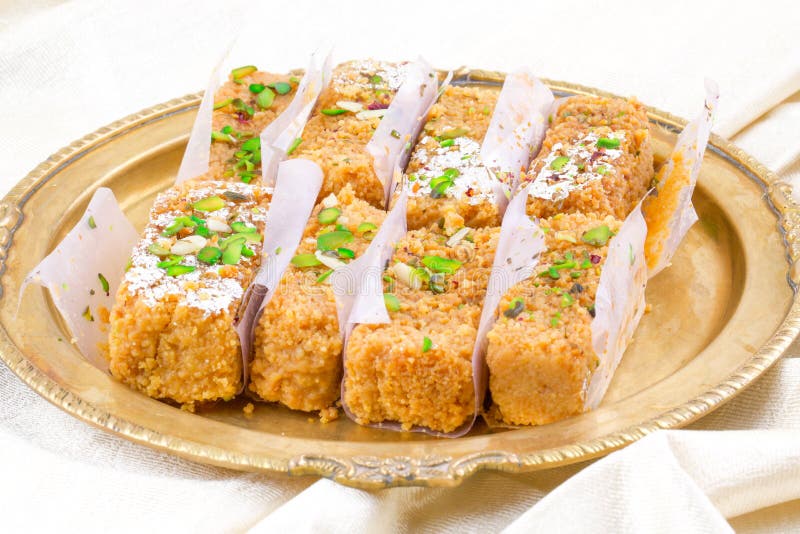 Comida indiana gulab halwa imagens de stock