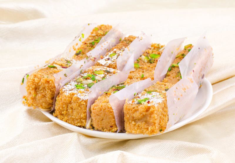 Comida indiana gulab halwa fotografia de stock