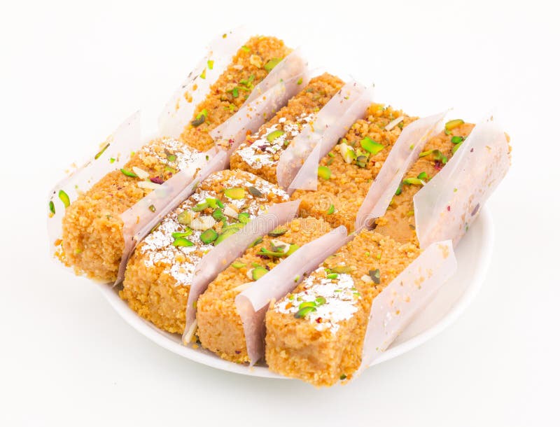 Comida indiana gulab halwa fotografia de stock royalty free