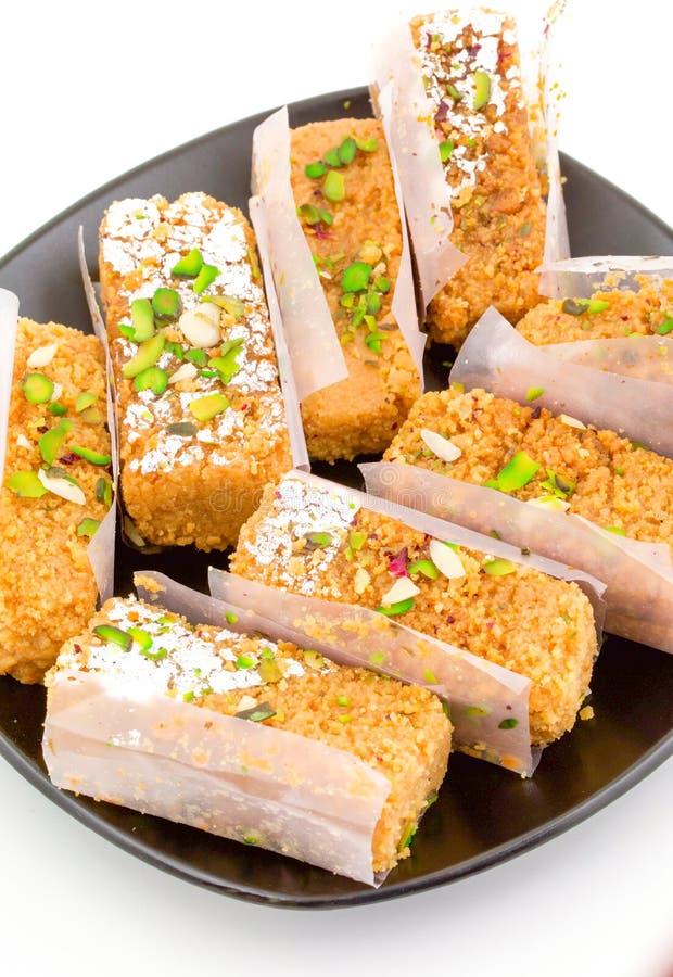 Comida indiana gulab halwa fotografia de stock royalty free