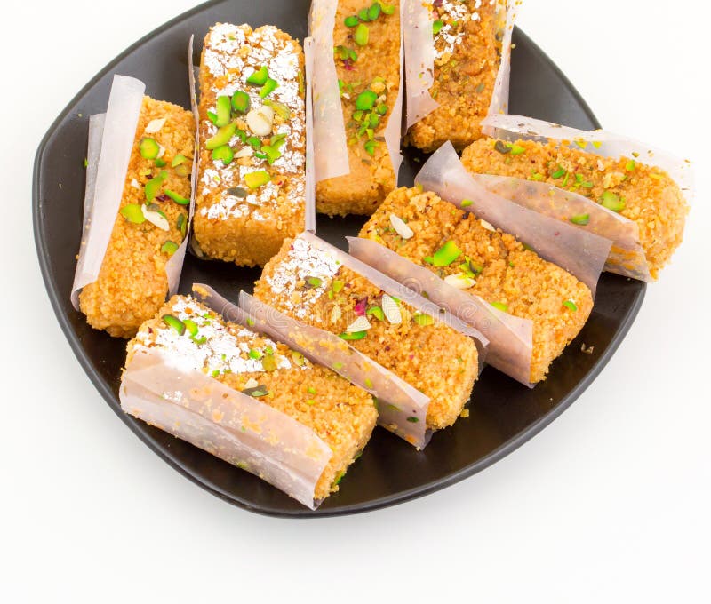 Doce Indiano Gulab Halwa fotos de stock