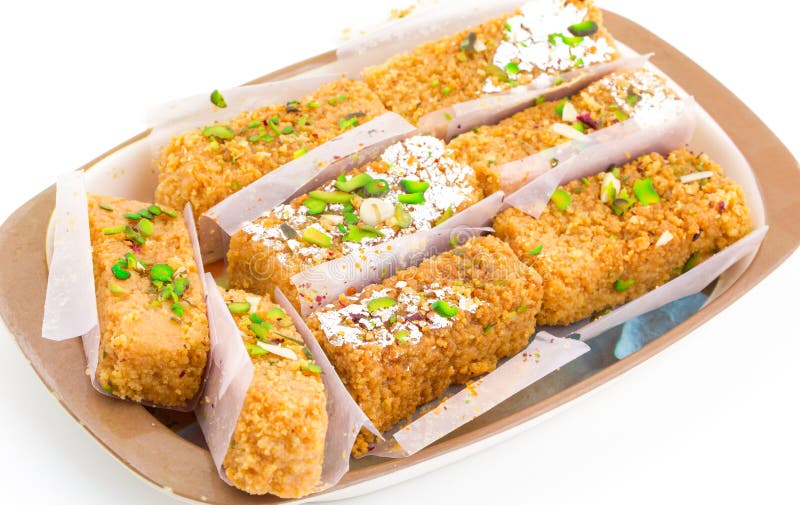 Comida indiana gulab halwa imagem de stock