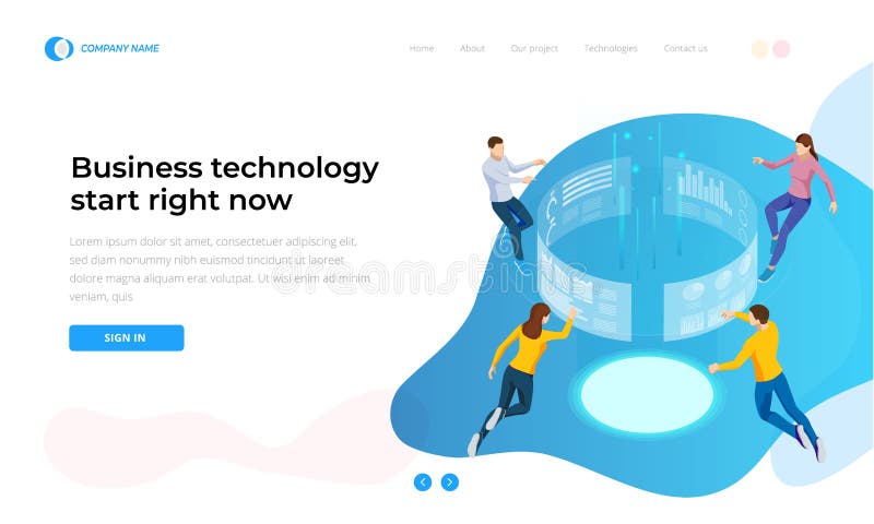 Comienzo de la tecnología del negocio ahora Gestión del proceso del Analytics de los datos de negocio o tablero de instrumentos i ilustración del vector Comienzo de la tecnología del negocio ahora Gestión del proceso del Analytics de los datos de negocio o tablero de instrumentos i ilustración del vector