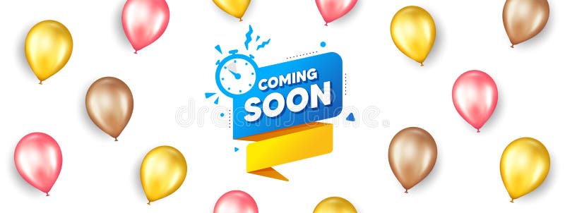 Coming Soon Paper Banner. Timer Announcement Tag. Vector Stock Vector -  Illustration of party, template: 223383260