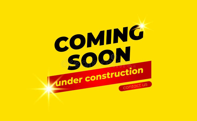 Coming Soon Under Construction Promotion Banner With Megaphonevector