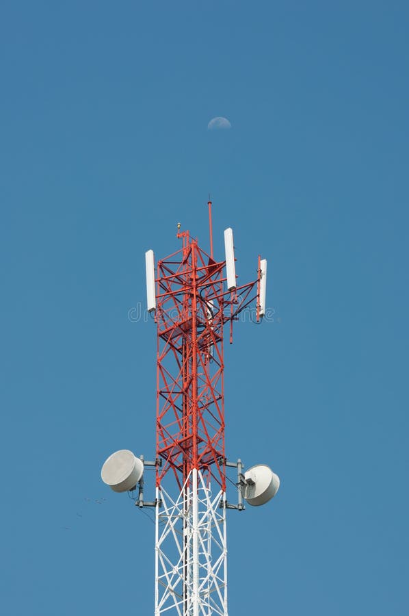 Comm tower stock photo. Image of bolt, station, microwave 18775244