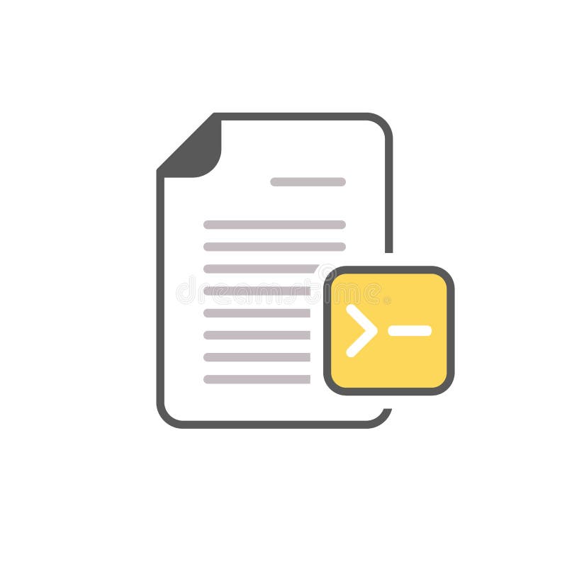 Command document file page icon. Vector icon