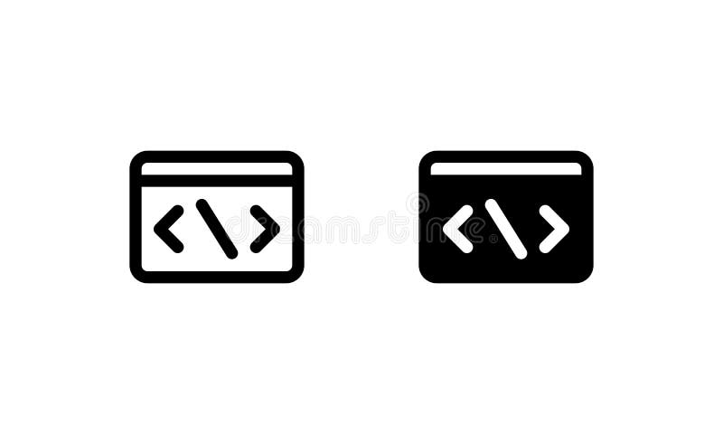 Command Line Icons that Represent Programming or Source Code Stock ...