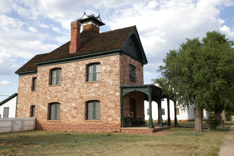 Commanding Officer`s Quarters Ft. Apache Stock Image Image of house