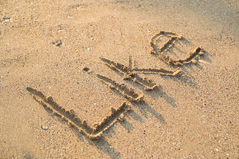 The Word Like Written In Sand To Resemble The Facebook Like. The Word Like Written In Sand To Resemble The Facebook Like