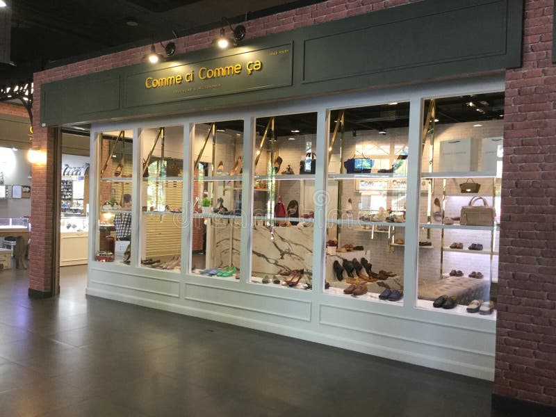 Commed Comme Ca Shoe Stores Store Editorial Photography Image of