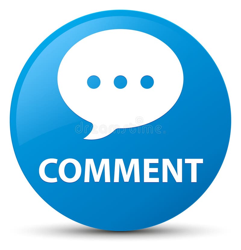 Comment (conversation icon) cyan blue round button stock illustration Comment (conversation icon) cyan blue round button stock illustration