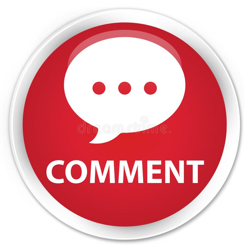 Comment (conversation icon) premium red round button