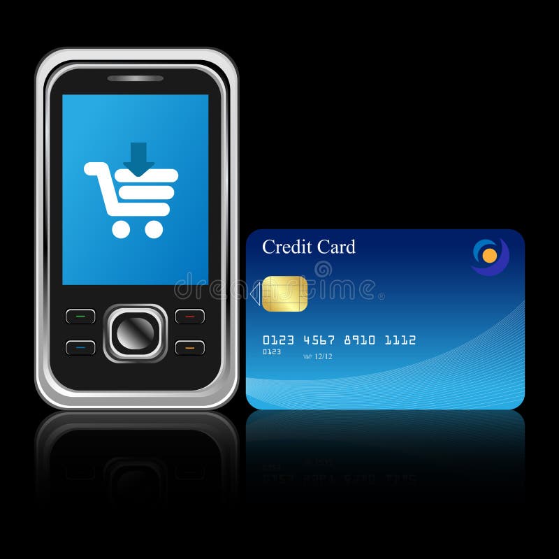 Commerce électronique mobile illustration libre de droits Commerce électronique mobile illustration libre de droits