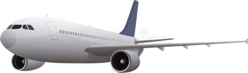 Commercial airplane royalty free illustration