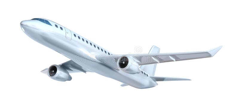 Commercial airplane concept. My own design. Isolated on white vector illustration
