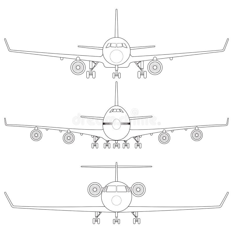 Commercial Airplane stock illustration