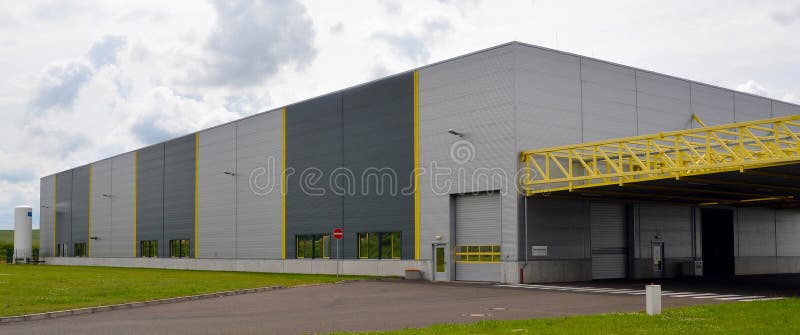 Commercial building exterior view of a mechanical engineering fa royalty free stock image