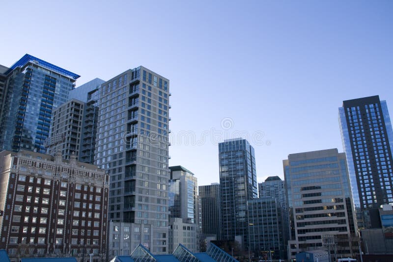 Commercial buildings in downtown Seattle