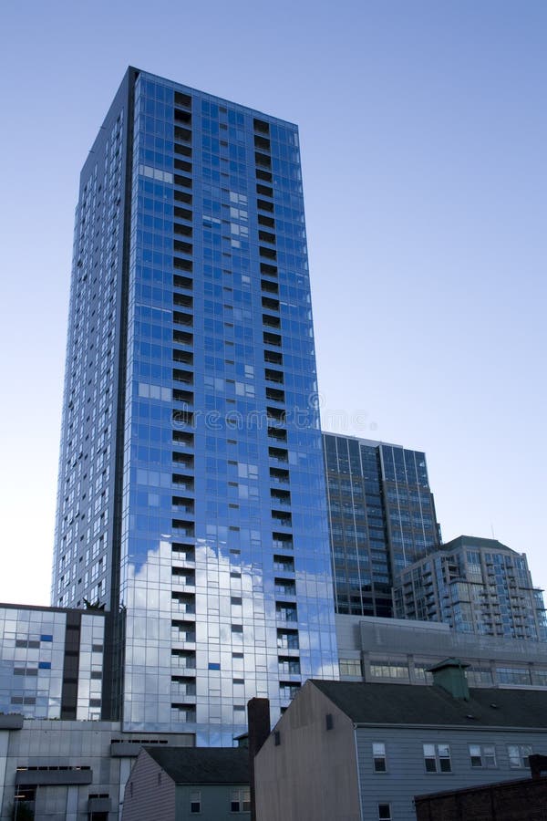 Commercial buildings in downtown Seattle stock image