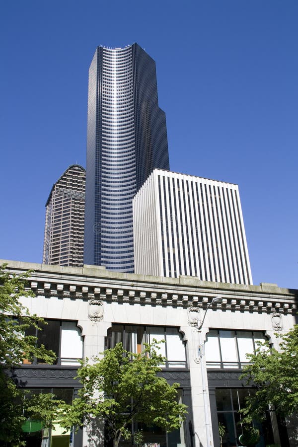 Commercial buildings Seattle stock photo