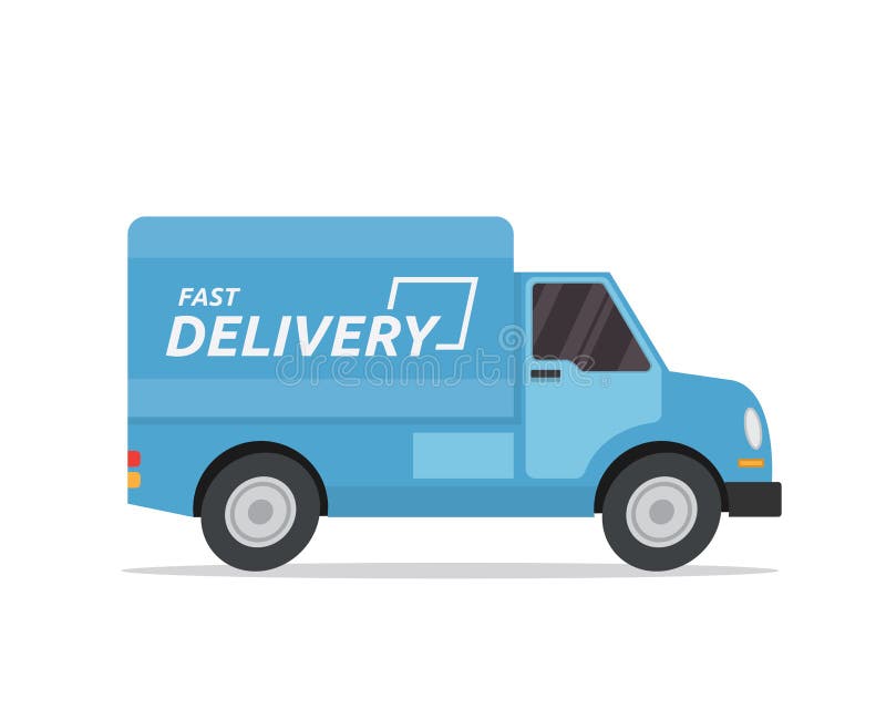 Modern Commercial Delivery Cargo Vehicle Illustration Logo Stock Vector ...