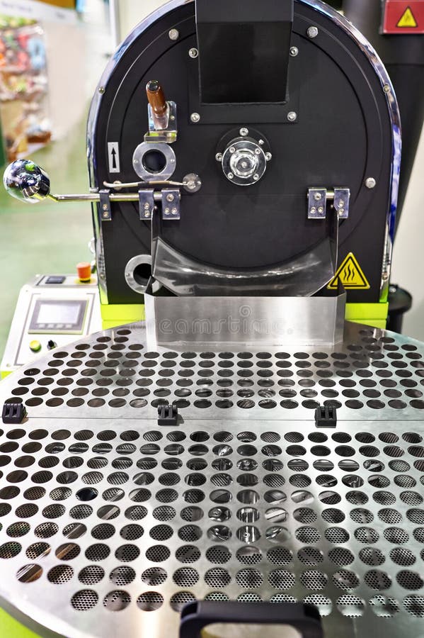 Commercial Coffee Drum Roaster Stock Image Image of roaster, bean