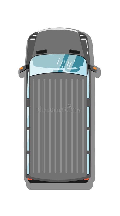 Commercial Van Top View Icon Stock Vector Illustration Commercial Van Top View Icon Stock Vector Illustration