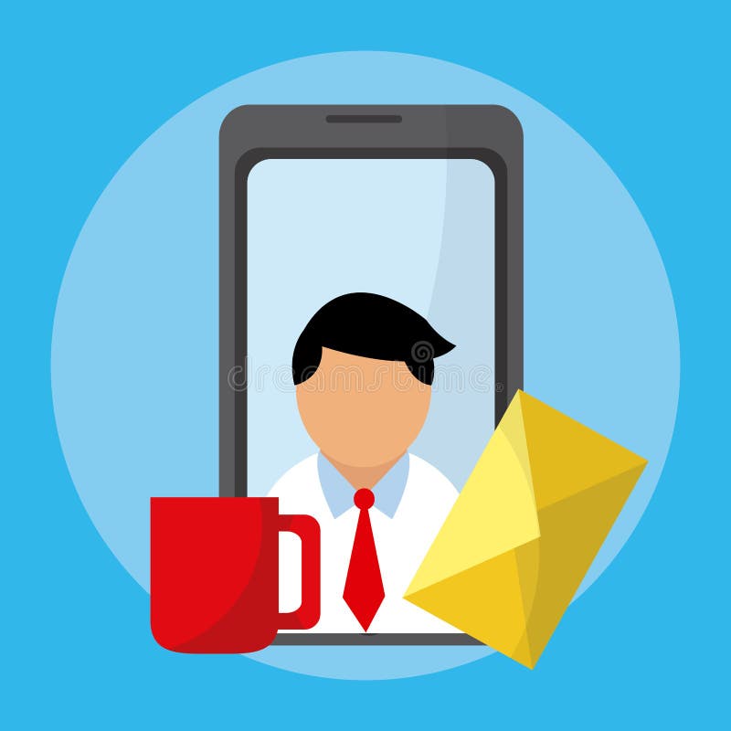 Commercialisation d'email et de media illustration stock Commercialisation d'email et de media illustration stock