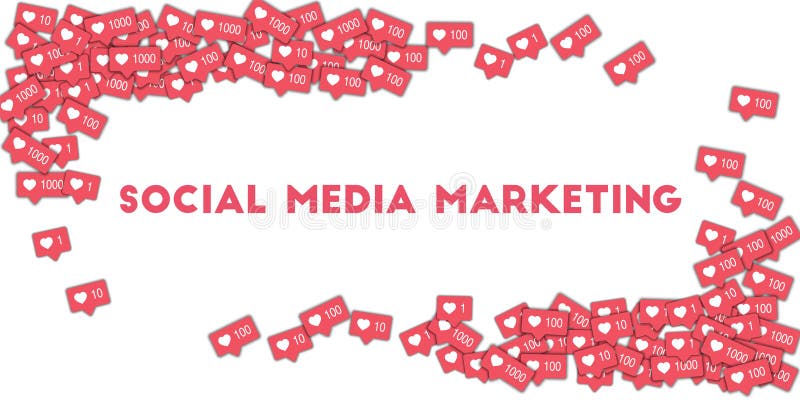 Commercialisation sociale de medias illustration de vecteur