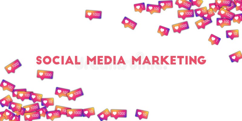 Commercialisation sociale de medias illustration stock