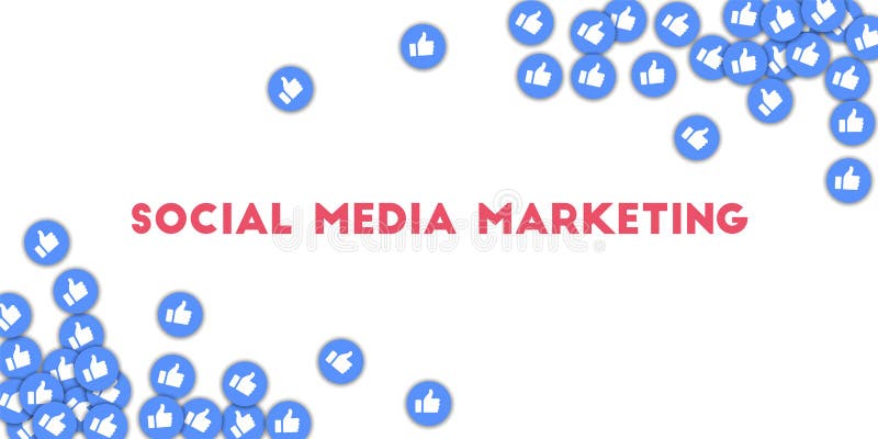 Marketing sur les réseaux sociaux illustration stock