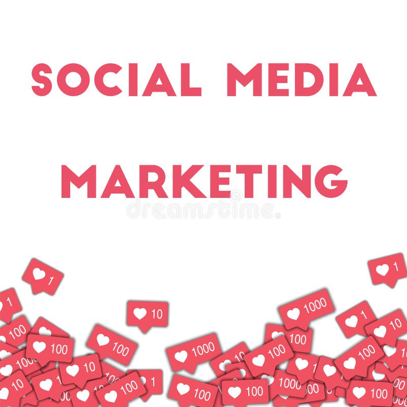 Commercialisation sociale de medias illustration stock