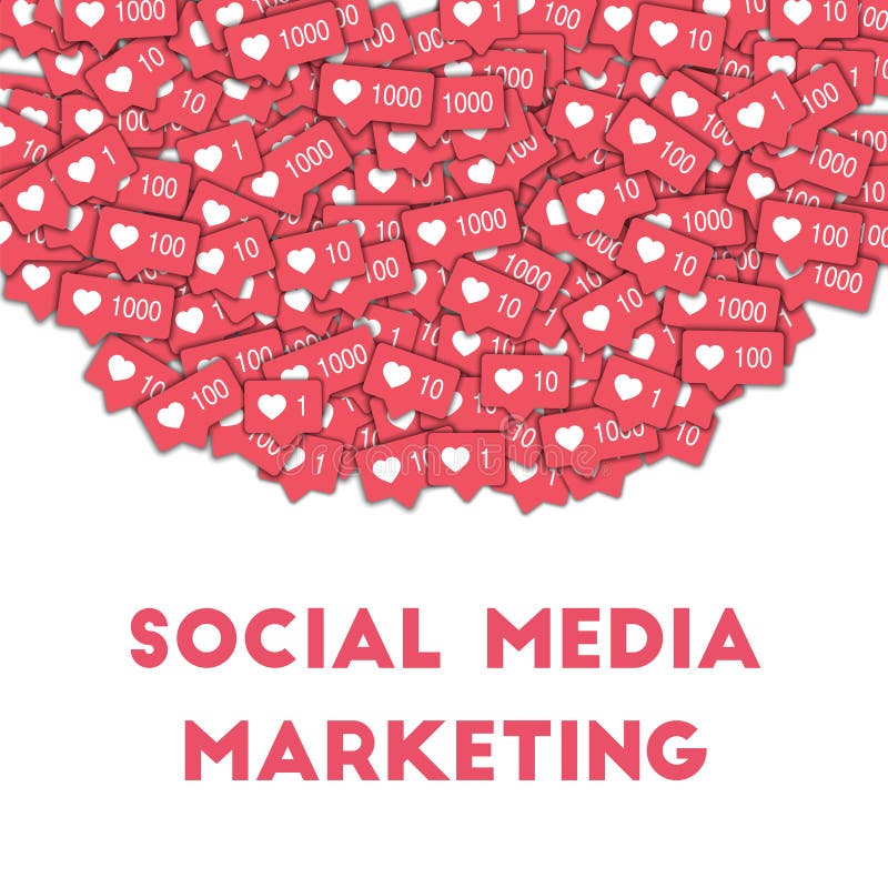 Commercialisation sociale de medias illustration stock