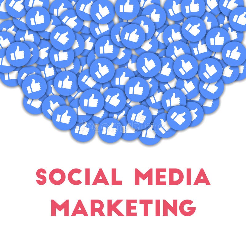 Marketing sur les réseaux sociaux illustration libre de droits