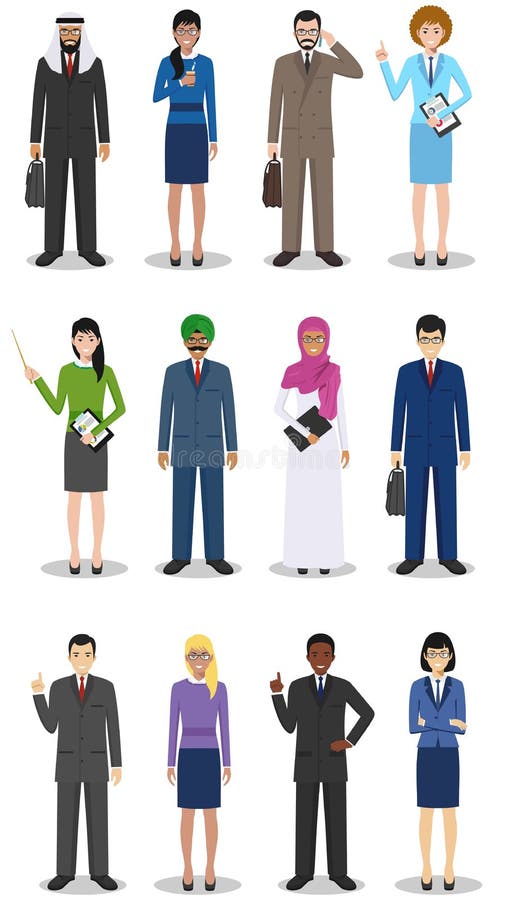 Commercieel team en groepswerkconcept Reeks van gedetailleerde illustratie stock illustratie Commercieel team en groepswerkconcept Reeks van gedetailleerde illustratie stock illustratie