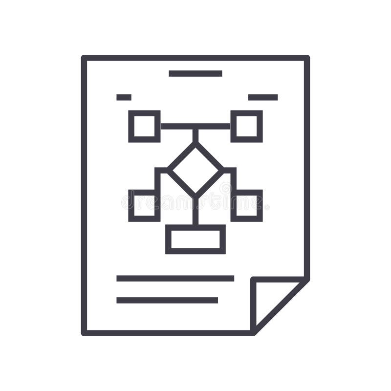 Commerciële organisatie, vector de lijnpictogram van de stroomgrafiek, teken, illustratie op achtergrond, editable slagen vector illustratie Commerciële organisatie, vector de lijnpictogram van de stroomgrafiek, teken, illustratie op achtergrond, editable slagen vector illustratie