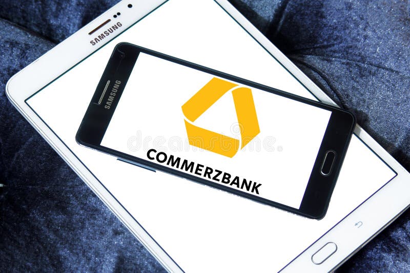 Logo of Commerzbank on samsung mobile. Commerzbank AG is a global banking and financial services company based in germany. Logo of Commerzbank on samsung mobile. Commerzbank AG is a global banking and financial services company based in germany