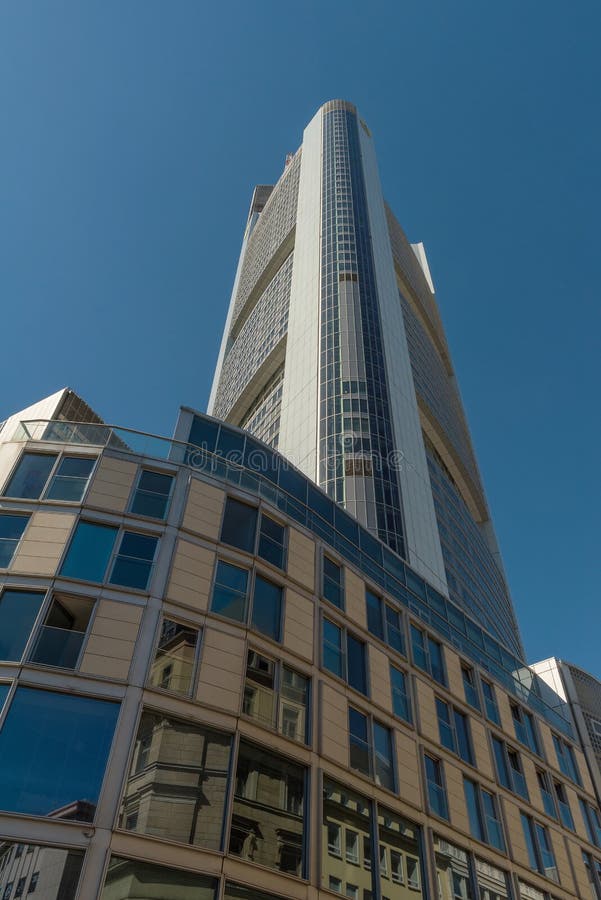 The Commerzbank Tower by architect Norman Foster, Frankfurt, Germany.