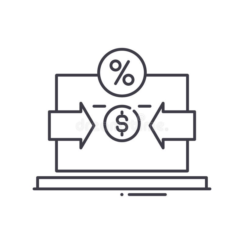 Commision icon, linear isolated illustration, thin line vector, web design sign, outline concept symbol with editable stock illustration