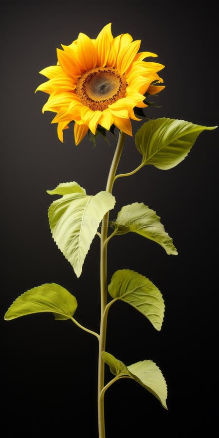 Commissione per la scultura di girasole 3d iper iper realistica ad alto contrasto illustrazione vettoriale