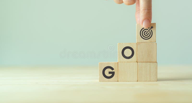 Common goal success concept. Goal setting, action plan and achieve business target. Initiation for planning to reach target. stock image