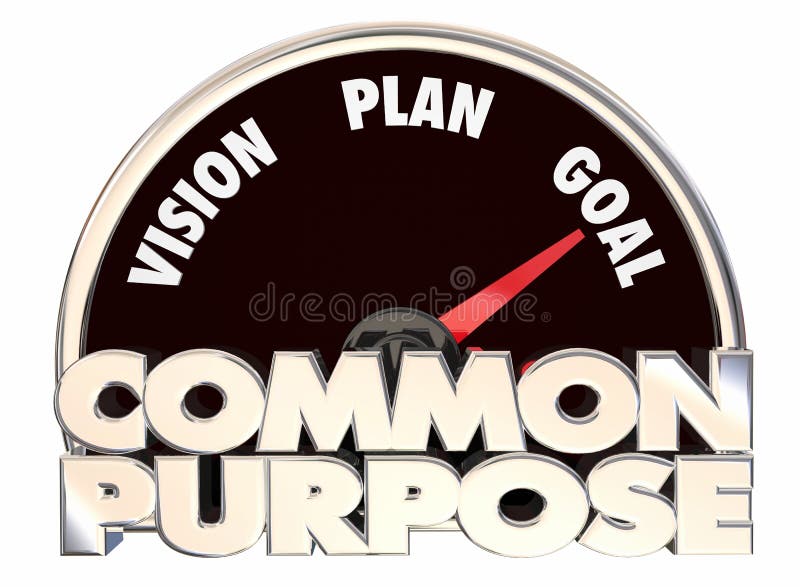 Common Purpose Vision Plan Goal Speedometer Cause 3d Illustration