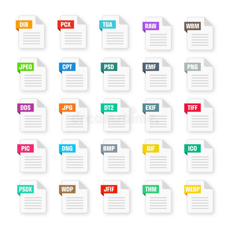 Common System File Formats. Document Types and Extensions. Flat Style