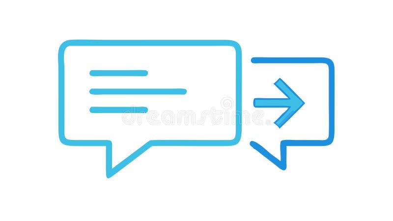 Communication Flow Icon, Message Exchange System, vector design Generative AI vector illustration