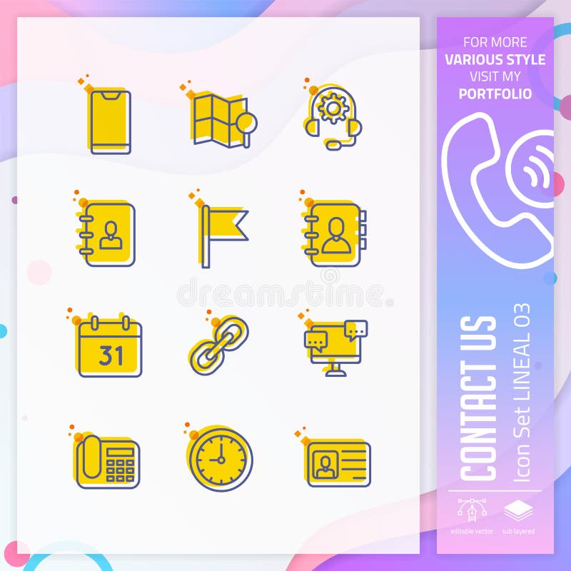 Communication icon set vector with line on simple concept. Contact us icon for website element, app, UI, infographic, print stock illustration Communication icon set vector with line on simple concept. Contact us icon for website element, app, UI, infographic, print stock illustration
